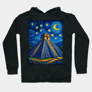 Chichen Itza in Starry Night Hoodie